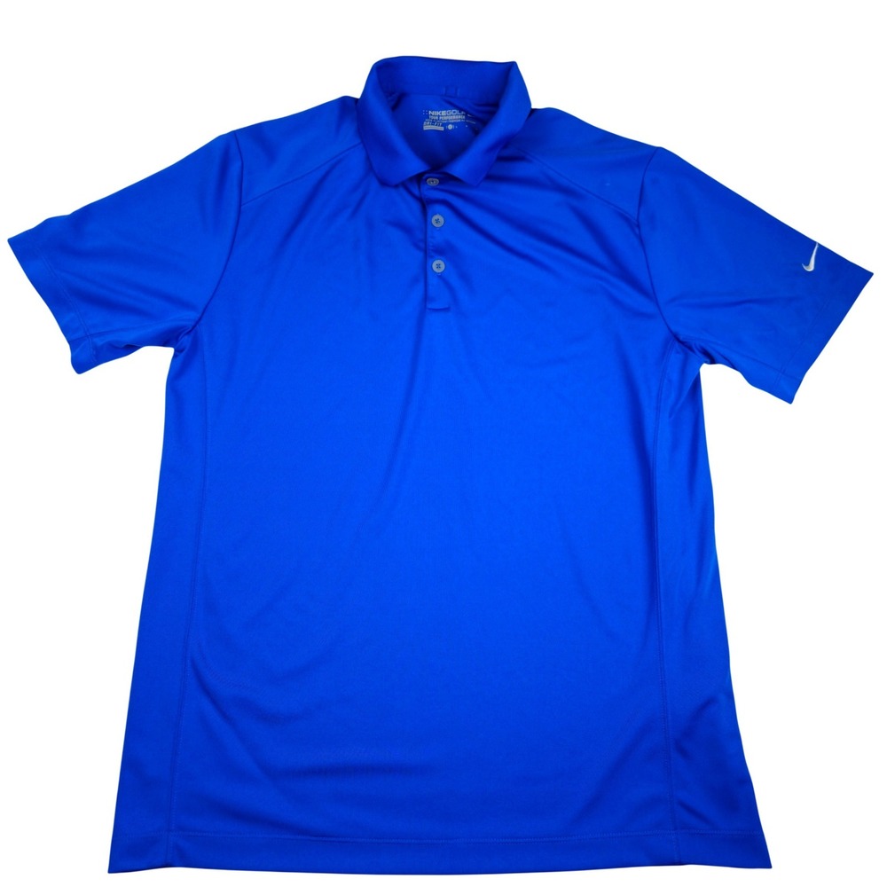Nike Golf Mens Dri-FIT Tour Performance Polo Shirt Royal Blue Large Short Sleeve